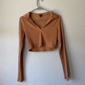 Wild Fable Ribbed V-Neck Crop Top